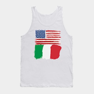 USA and Italian flag Tank Top